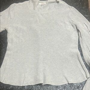 LC Lauren Conrad Light Gray Knit Top